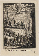 TvB G 4838
<br/>
Martyrium Petrus ("Kleine Apostelserie")
<br/>
<em>Callot, Jacques (1592 - 1635) - kopie naar</em>